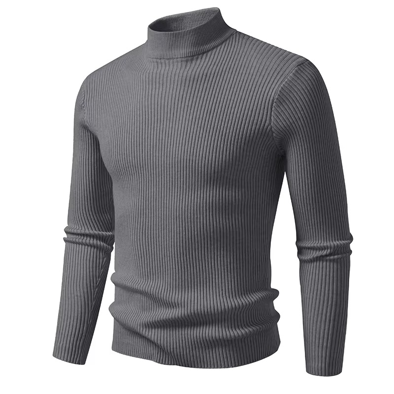 Milano Ribbed Mock Neck