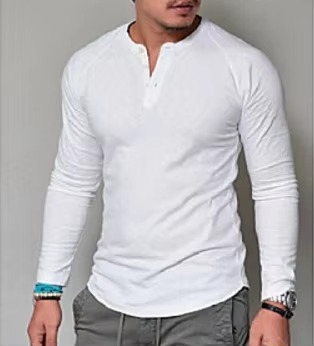 Cotton Long Sleeve Henley