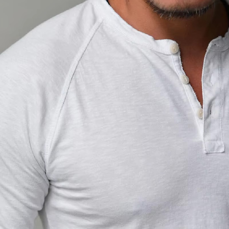 Cotton Long Sleeve Henley