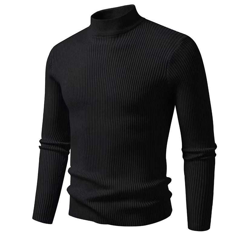 Milano Ribbed Mock Neck
