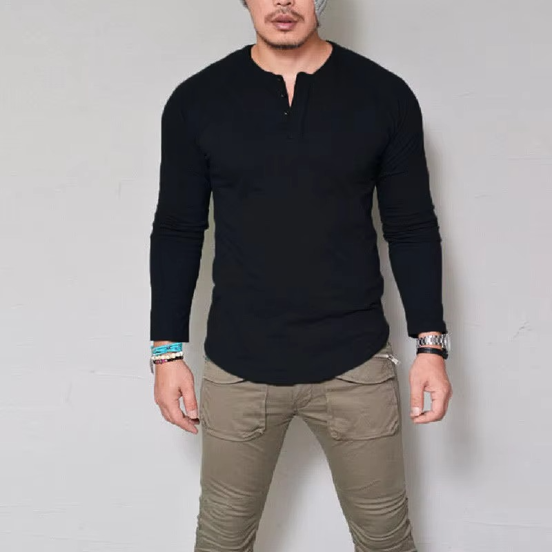 Cotton Long Sleeve Henley