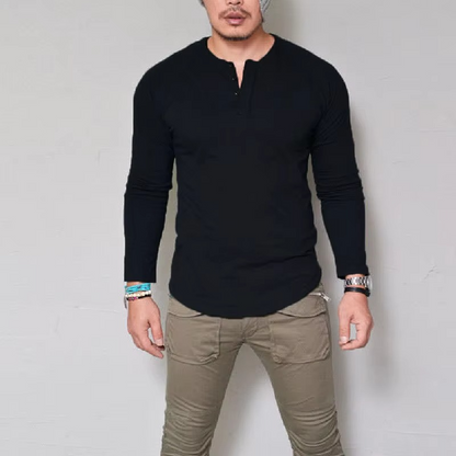 Cotton Long Sleeve Henley