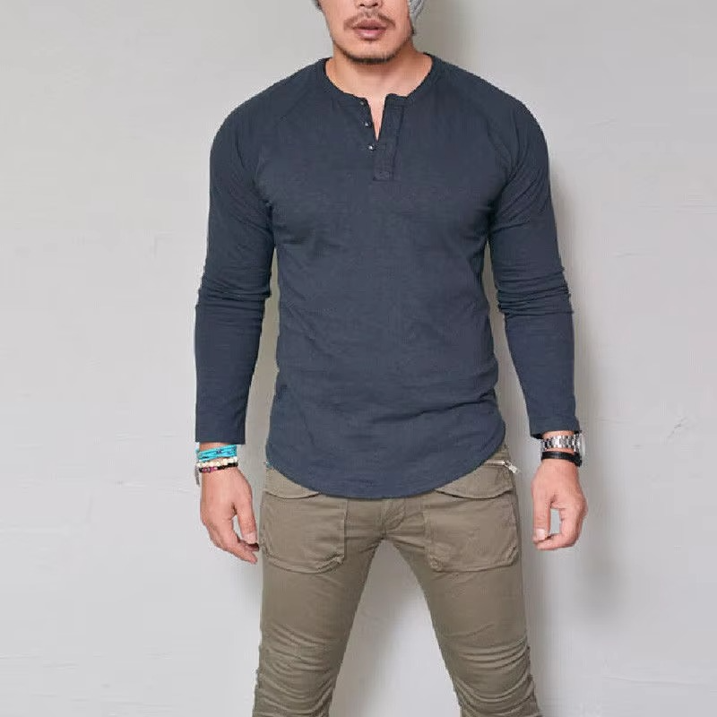 Cotton Long Sleeve Henley