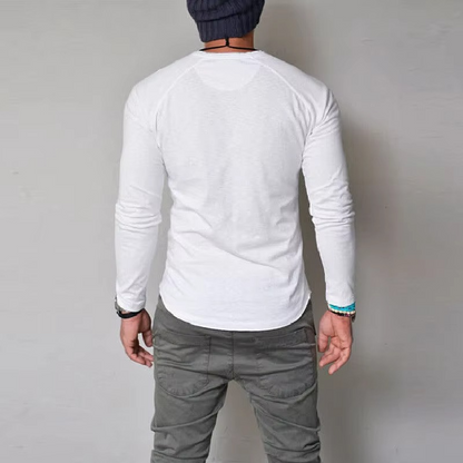 Cotton Long Sleeve Henley