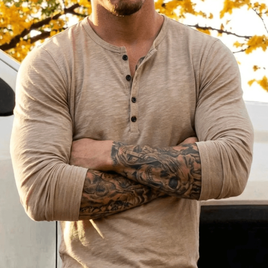 Henley - 100% Cotton