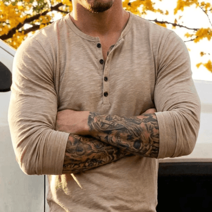 Henley - 100% Cotton