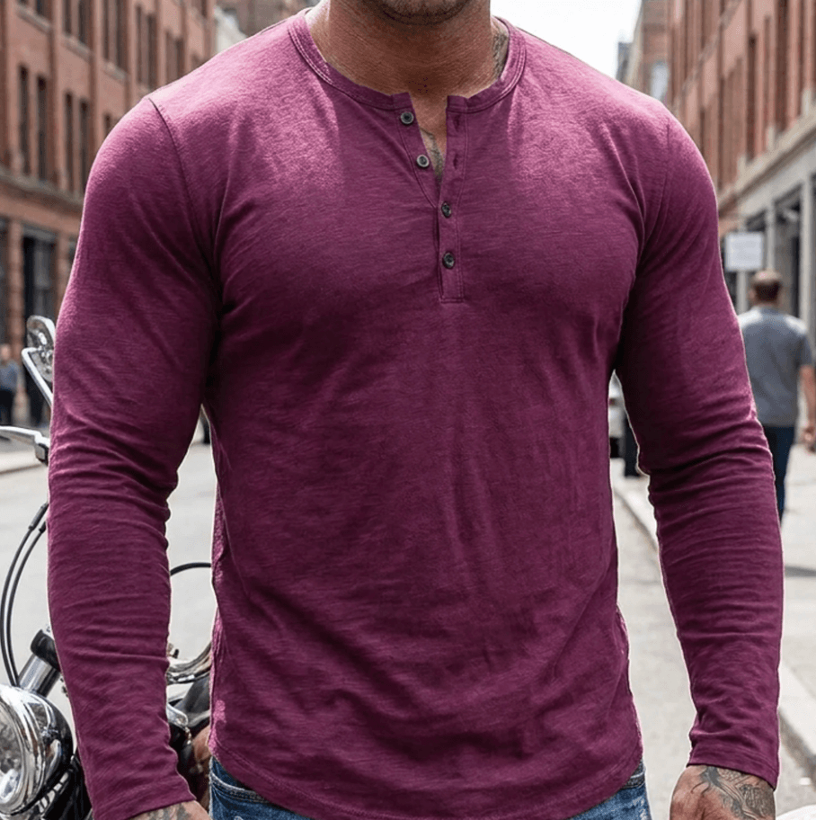 Henley - 100% Cotton