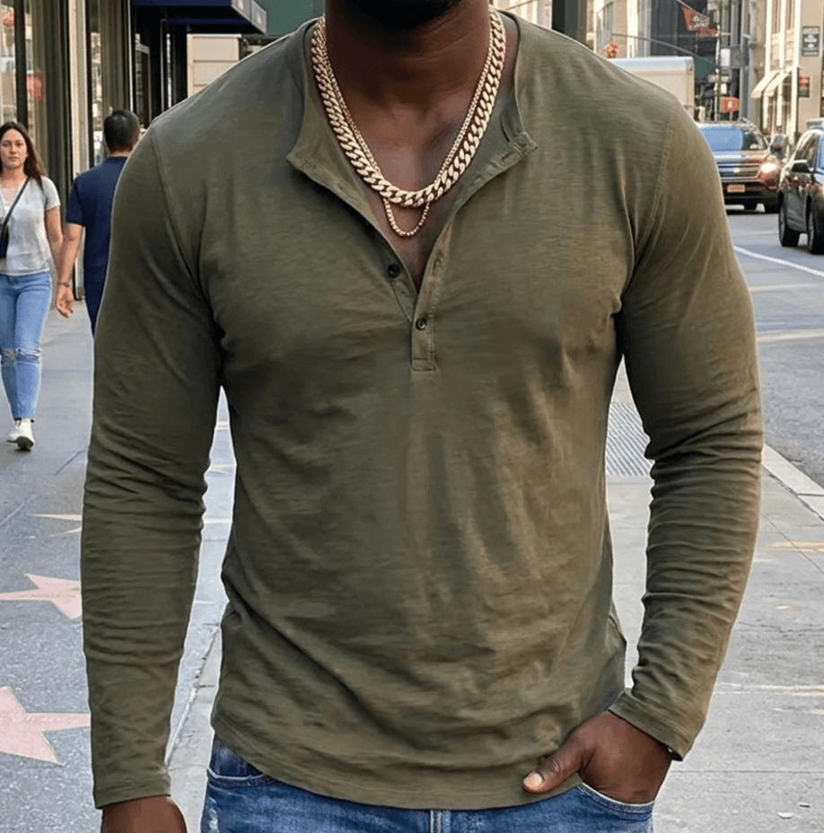 Henley - 100% Cotton