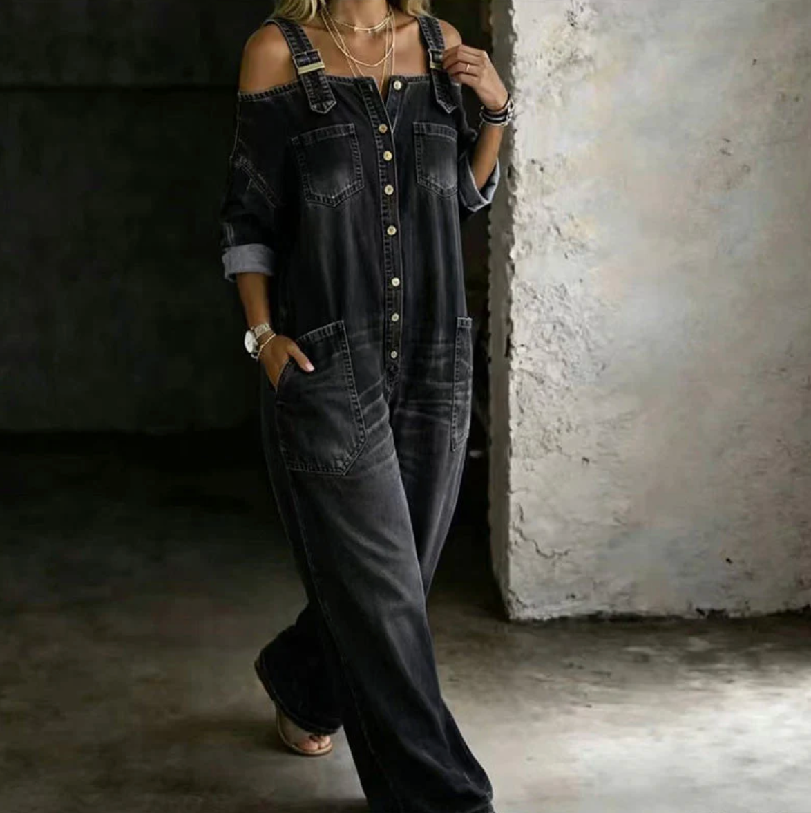 The Denim Drift Jumpsuit