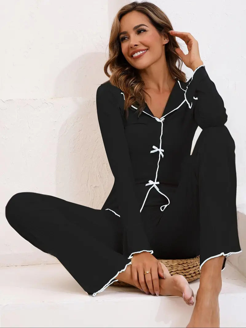The Ribbed Bow Pajama