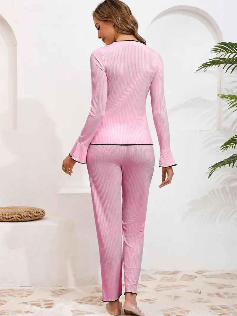 The Ribbed Bow Pajama