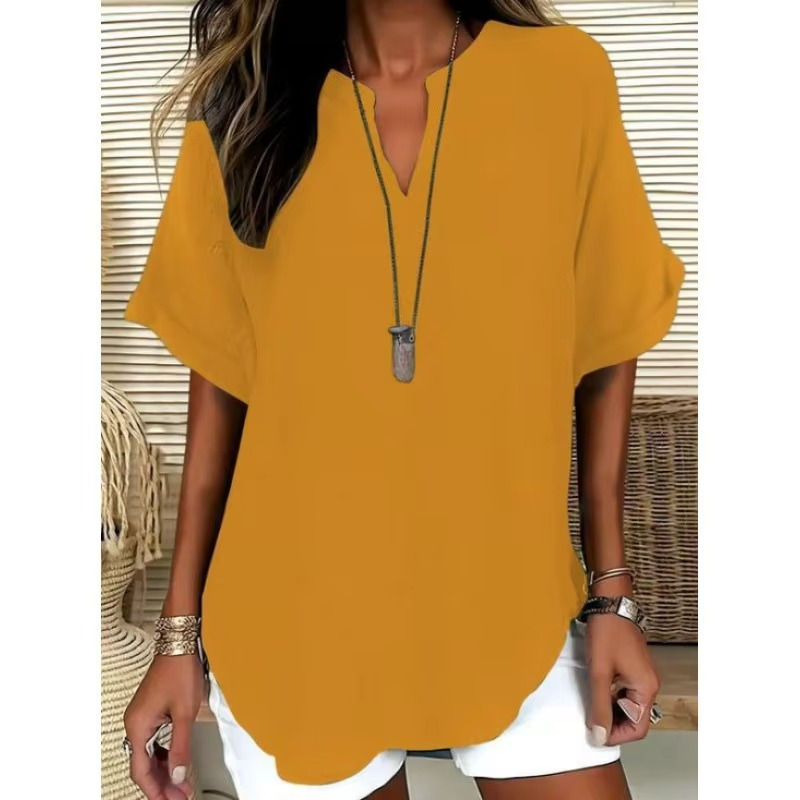 Loose Fit V-Neck Top