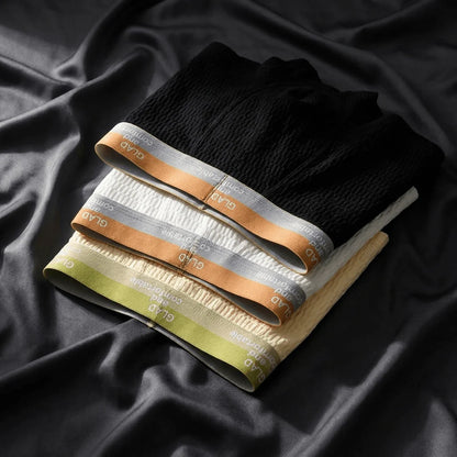 4PCS 100% Bubble Cotton Boxers