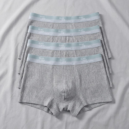 4PCS 100% Bubble Cotton Boxers