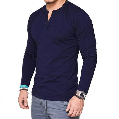 Cotton Long Sleeve Henley