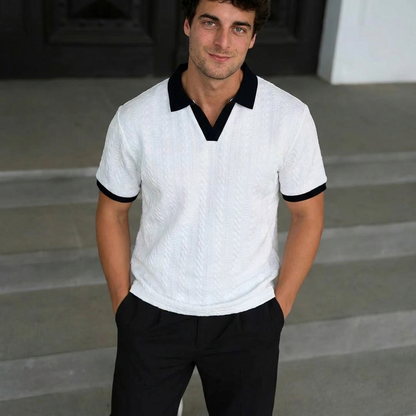Jacquard Knit Polo