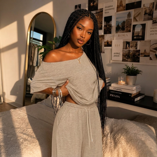 Off-Shoulder Trouser Set