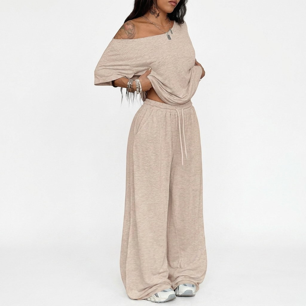 Off-Shoulder Trouser Set