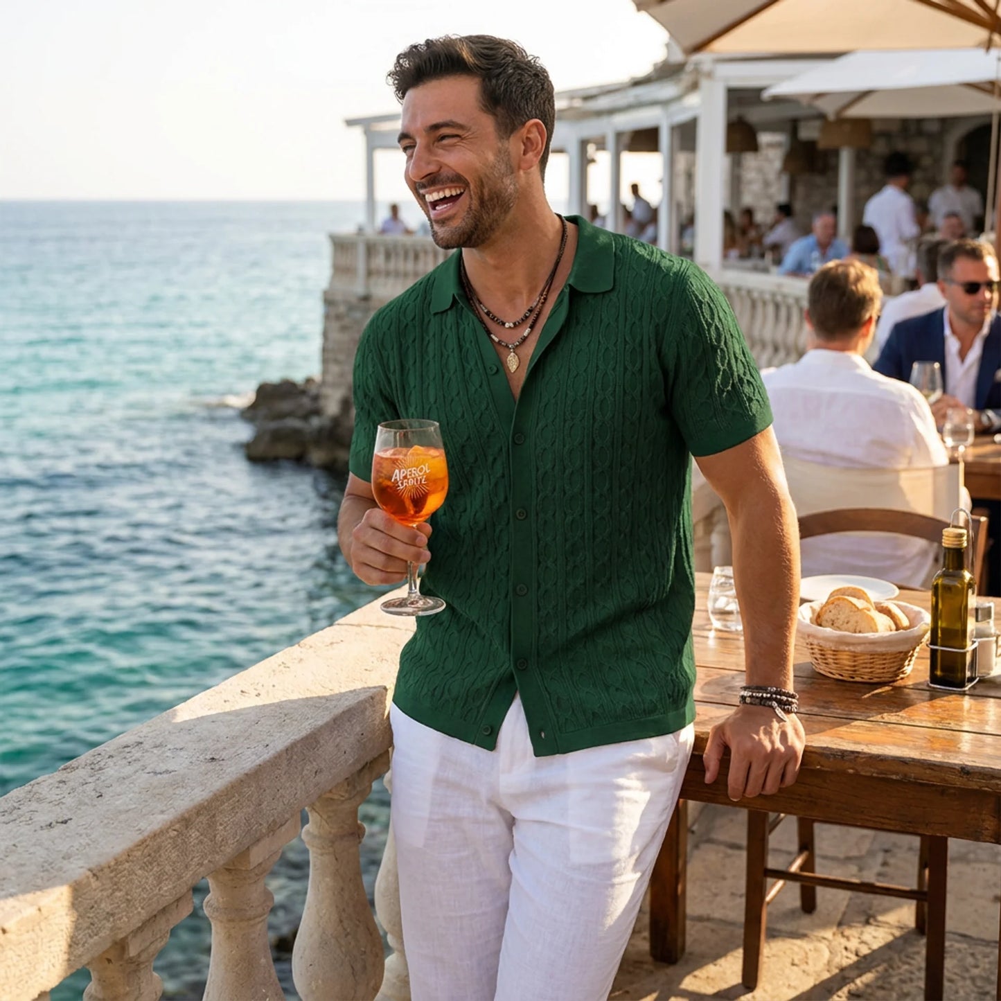 Evercomfi Cable Knit Button Shirt
