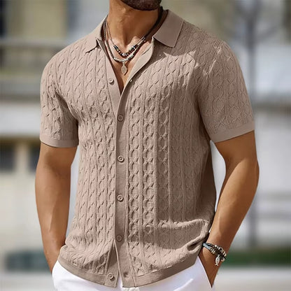 Evercomfi Cable Knit Button Shirt