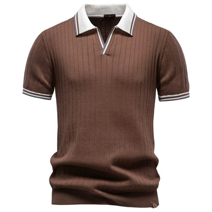 Evercomfi Old Money Ribbed Polo