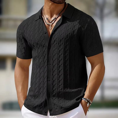 Evercomfi Cable Knit Button Shirt