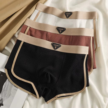 EverComfi — Ice Silk Plaid Boxer Set (3pcs)