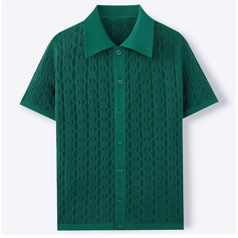 Evercomfi Cable Knit Button Shirt