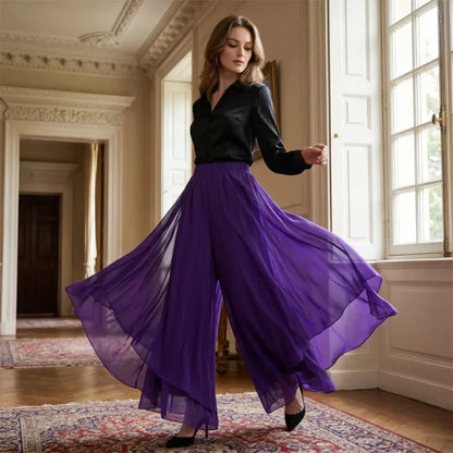 Chiffon Skirt Pants