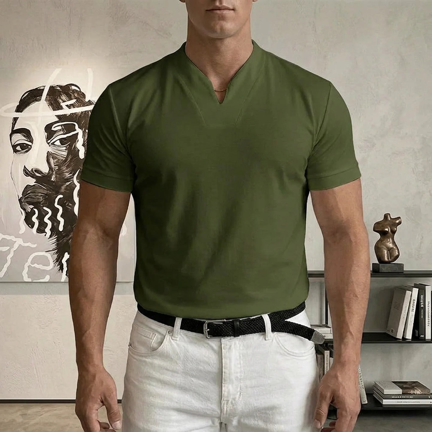 Evercomfi V-Neck Fitted Tee