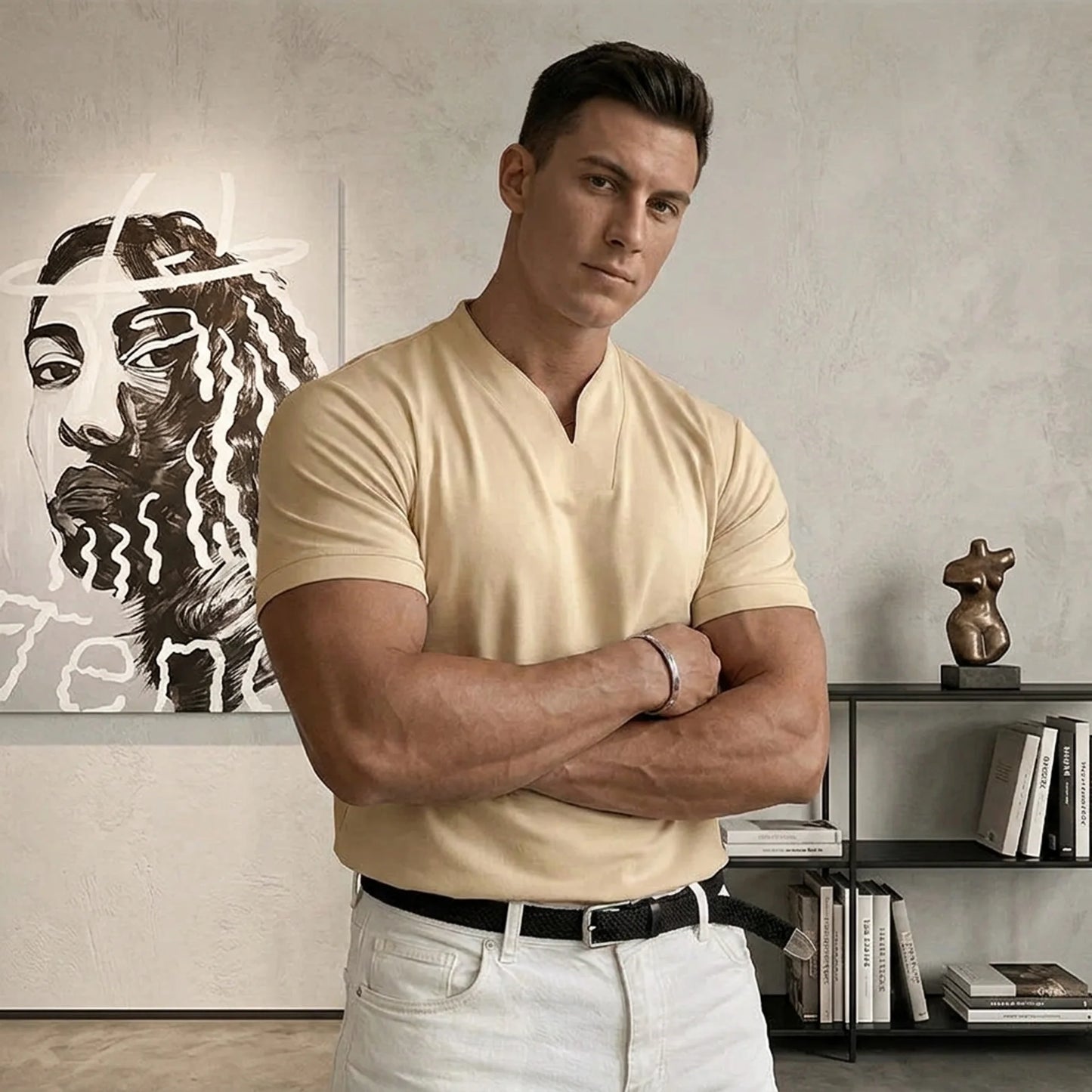 Evercomfi V-Neck Fitted Tee