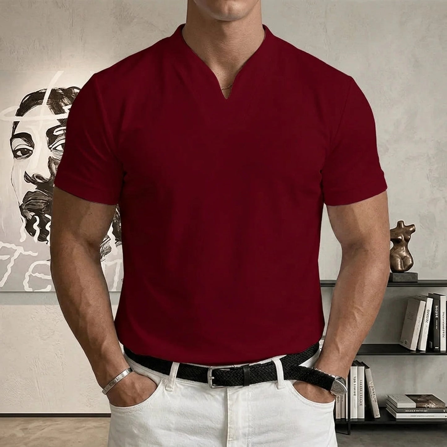 Evercomfi V-Neck Fitted Tee