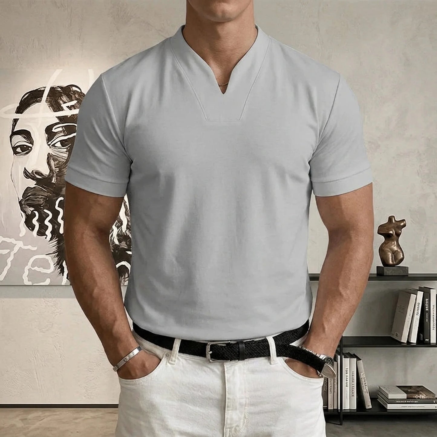Evercomfi V-Neck Fitted Tee
