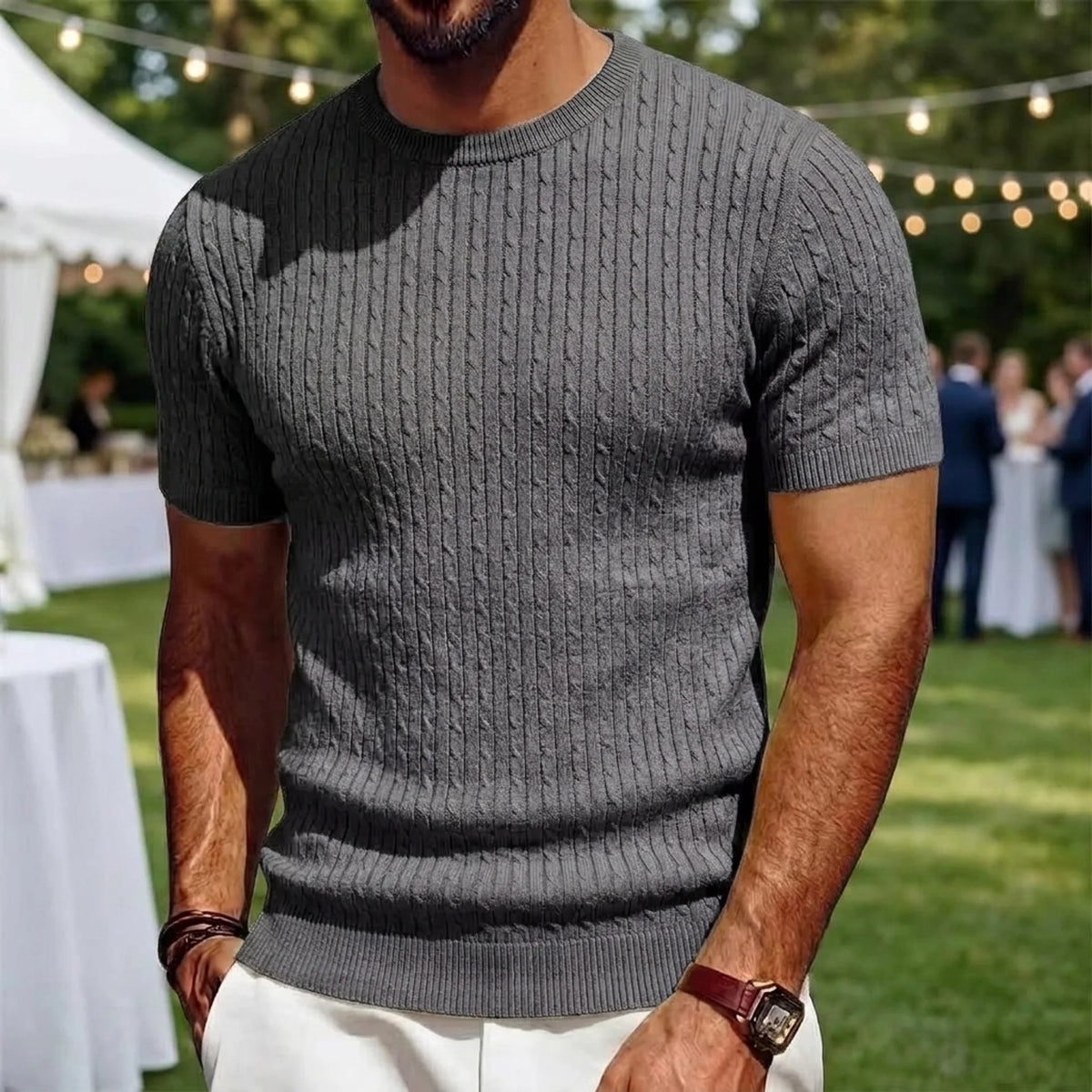 The Ribbed Knit Tee