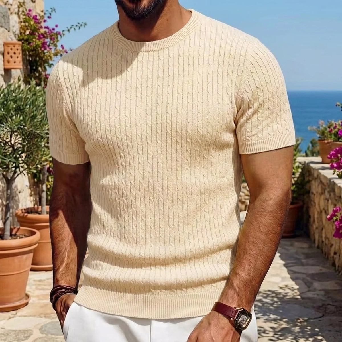 The Ribbed Knit Tee