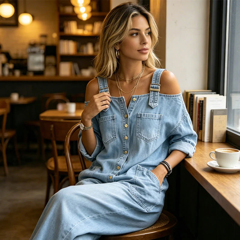 The Denim Drift Jumpsuit