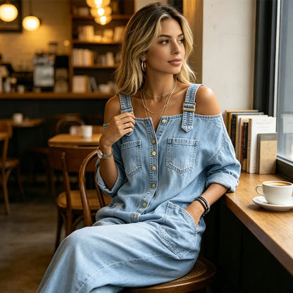 The Denim Drift Jumpsuit